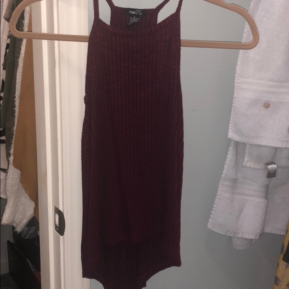 Maroon cotton tank